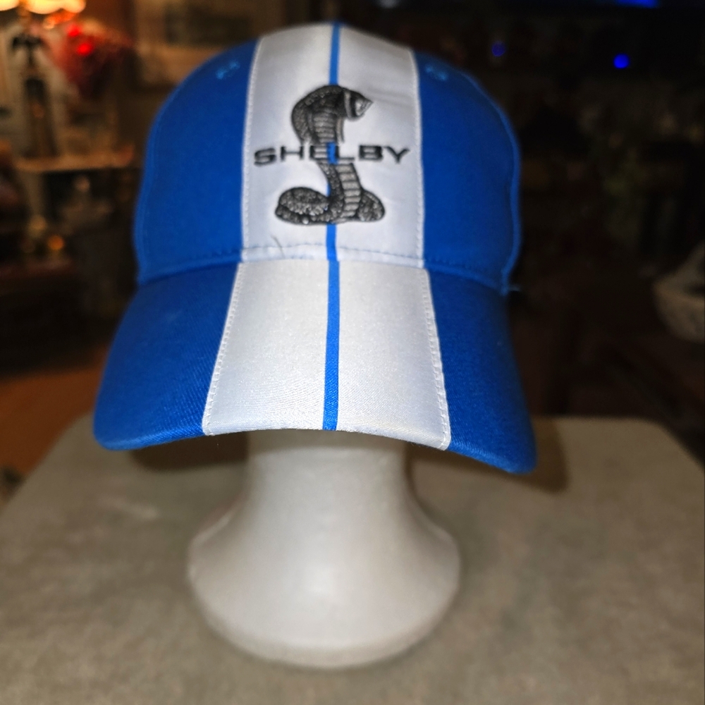 Shelby Blue and White Cap One Sizr Fits Most Sweet